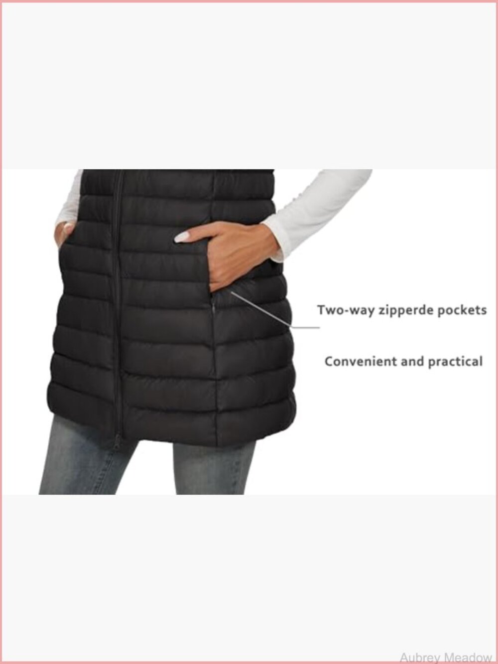 Mid Long Down Vest Lightweight Puffer Vest Coat Jacket Windbreaker - Picture 6 of 7
